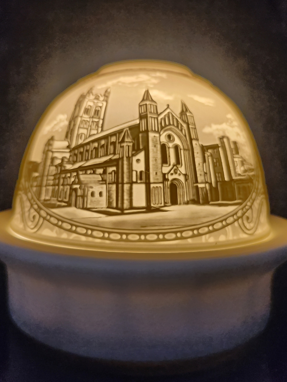 Buckfast Abbey Cathedral Porcelain Lithopane Battery Operated NEW IN BOX